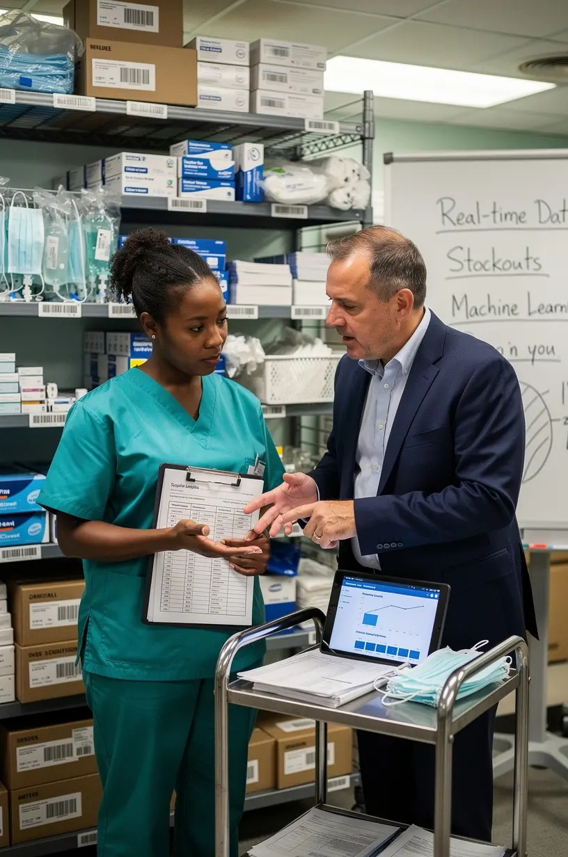Data analytics enhancing supply chain efficiency in healthcare.